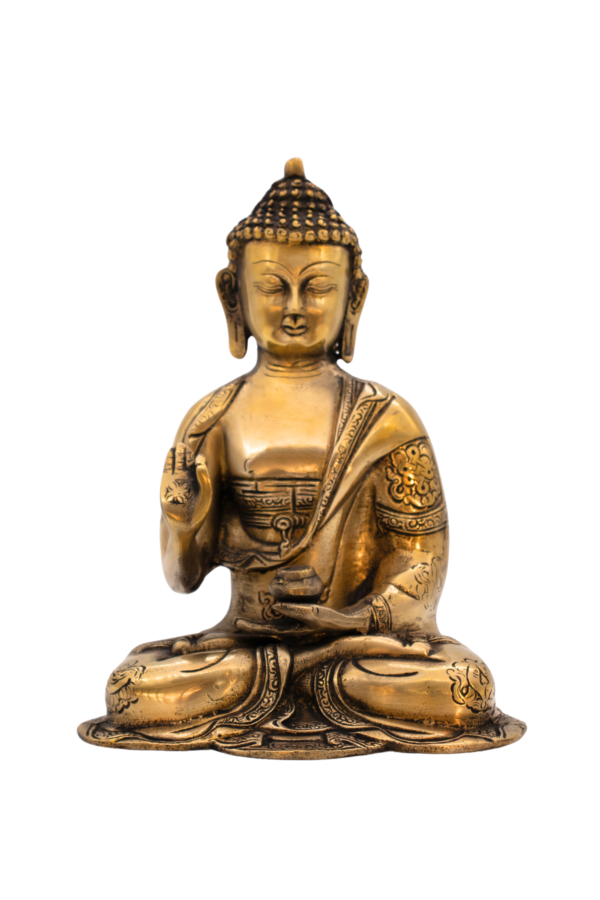 Estátua de Buda em Bronze Índia 24,5 cm - Imagem 2