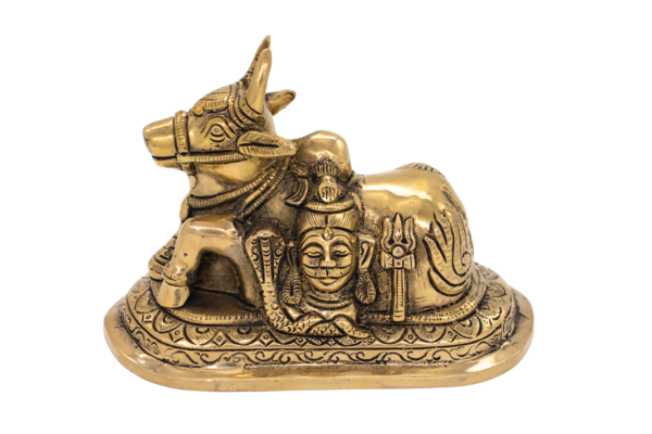 Estátua de Nándi Touro em Bronze Índia 18,5 cm - Imagem 2