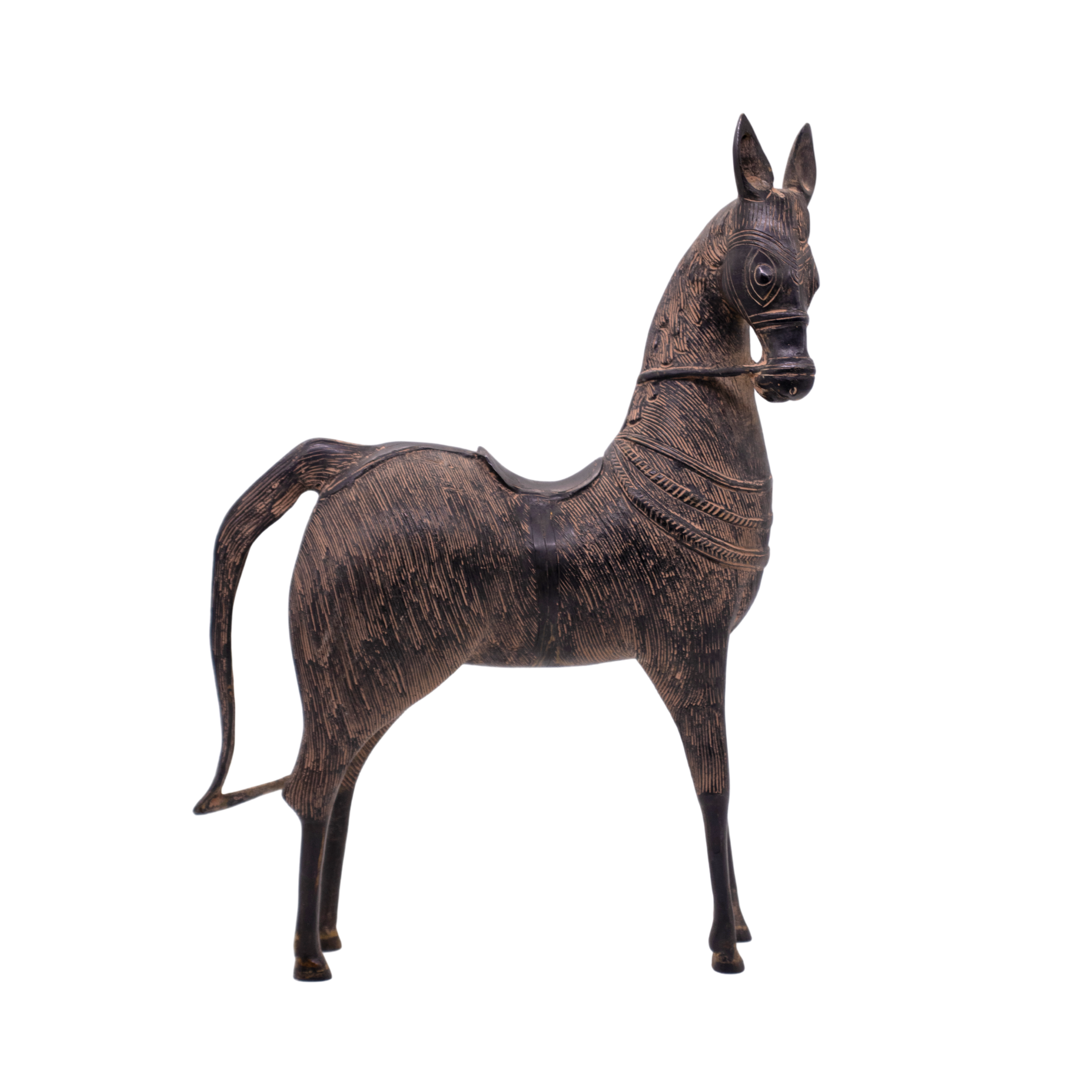 Estátua de Cavalo em Bronze Índia 36 cm