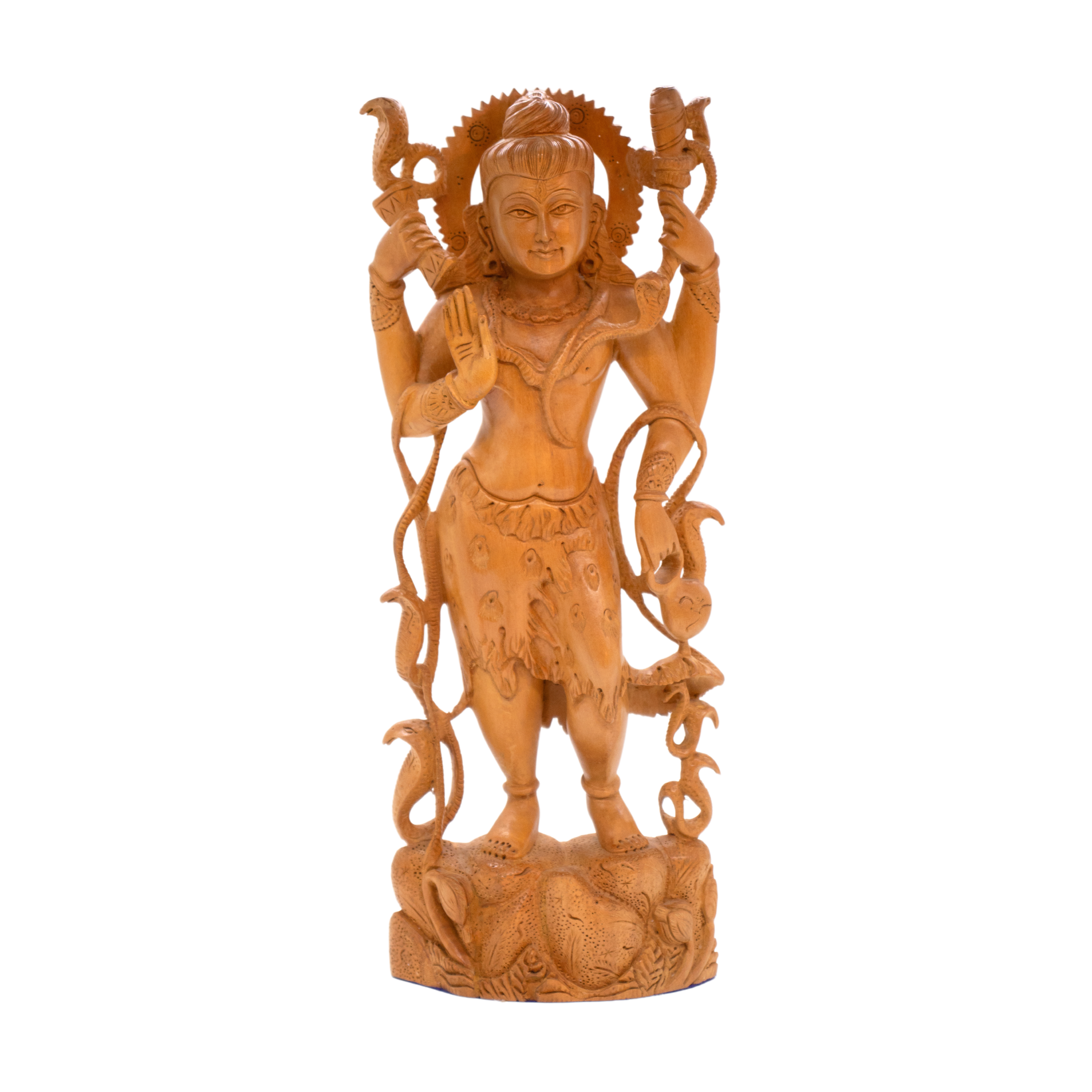 Escultura de Shiva em Madeira Índia 30,5 cm
