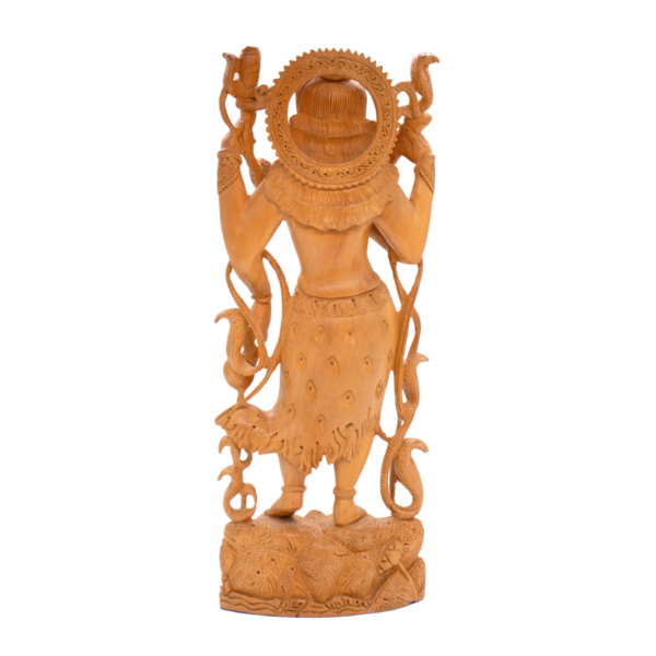 Escultura de Shiva em Madeira Índia 30,5 cm - Imagem 2