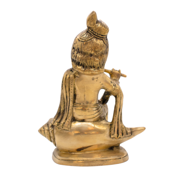 Estátua de Baby Krishna em Bronze Índia 20 cm - Imagem 2