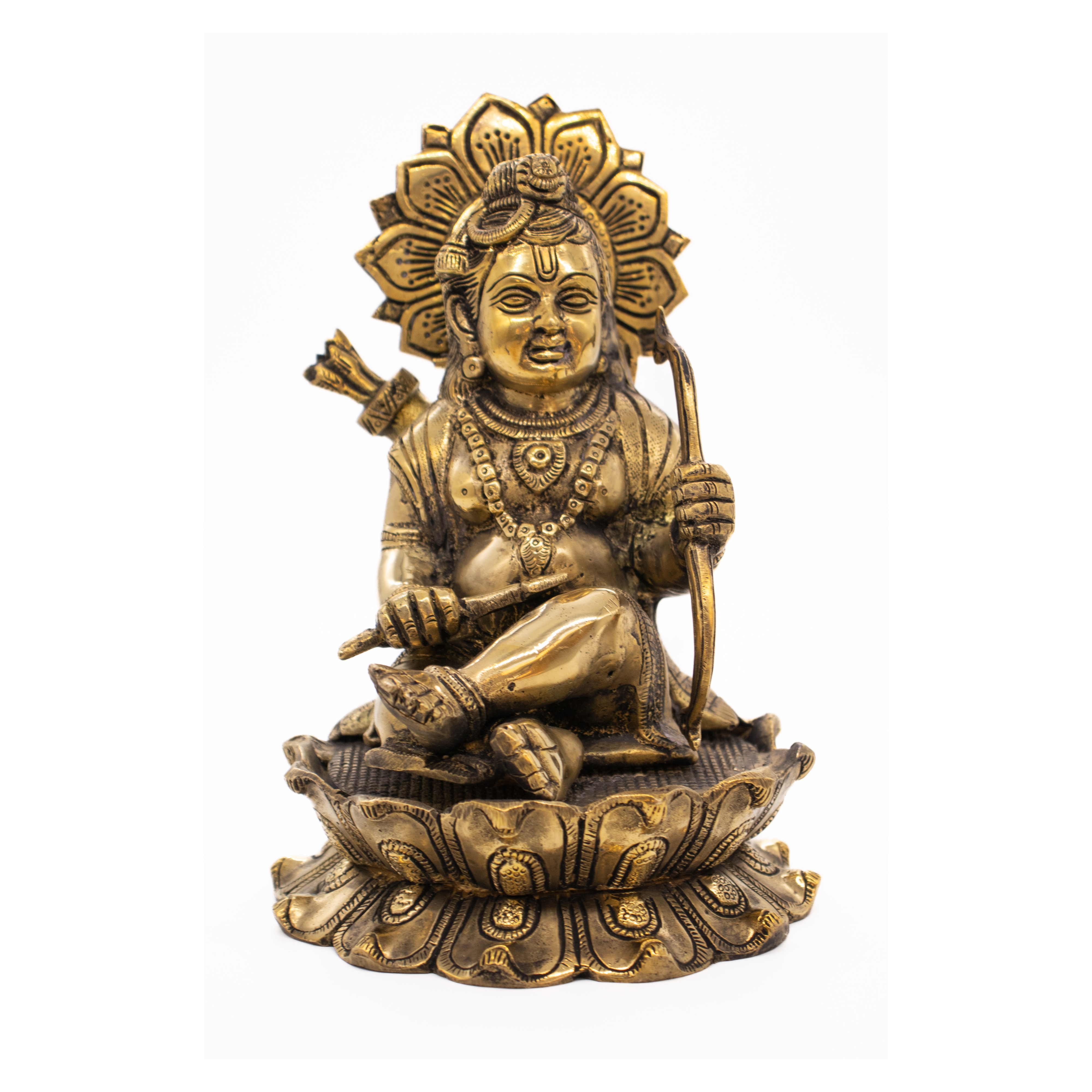 Estátua de Rama Baby em Bronze Índia 22,5 cm