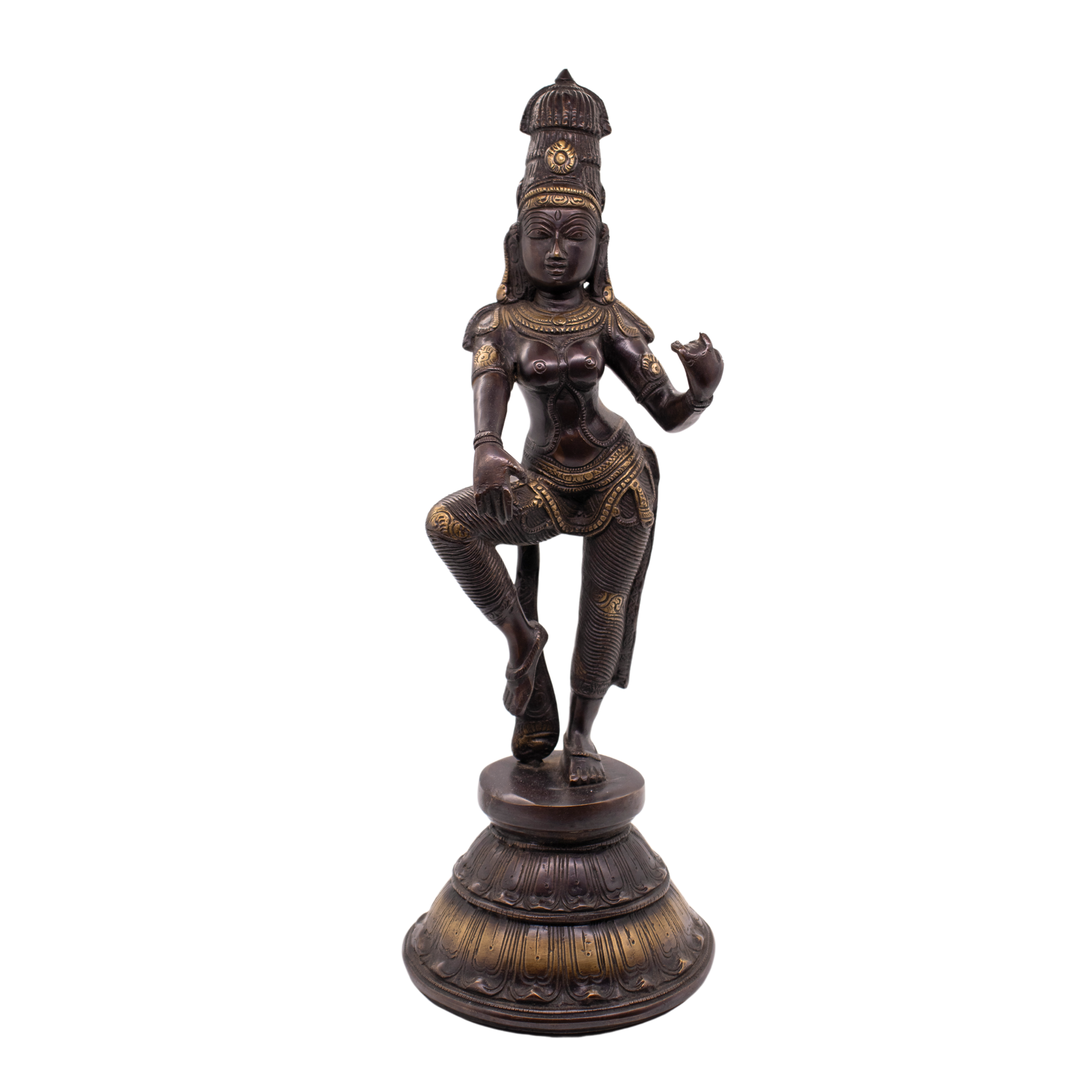 Estátua de Dançarina em Bronze Índia Marrom 45 cm