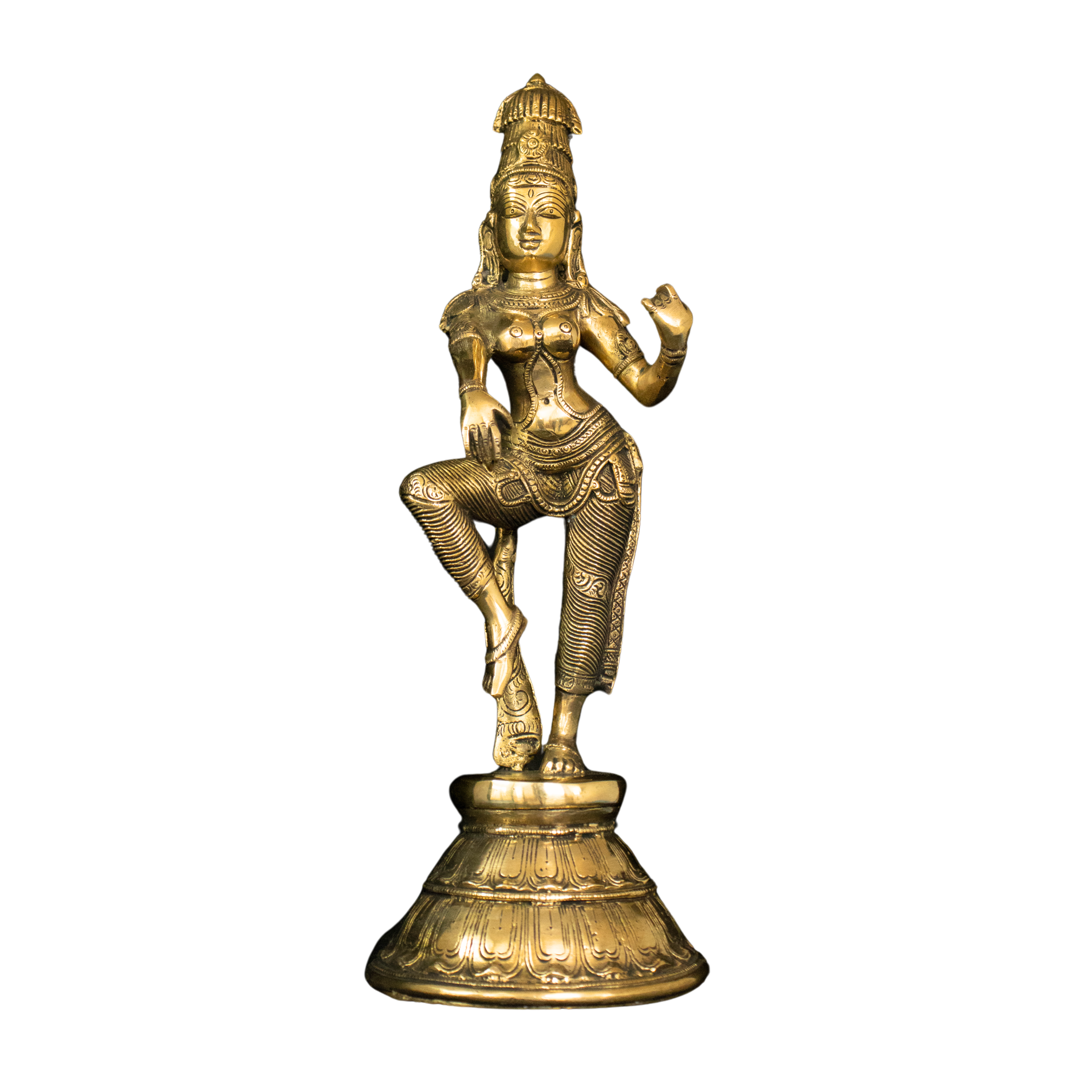 Estátua de Dançarina em Bronze Índia 45 cm