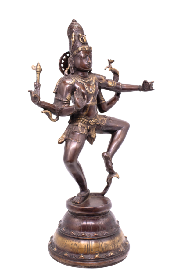 Estátua de Shiva em Bronze Índia Marrom 55,5 cm - Imagem 2