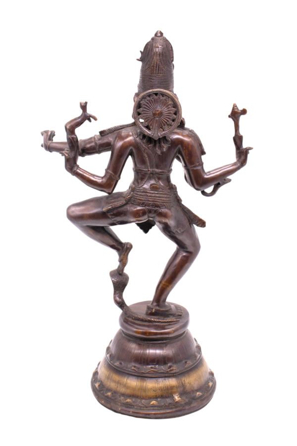 Estátua de Shiva em Bronze Índia Marrom 55,5 cm - Imagem 3