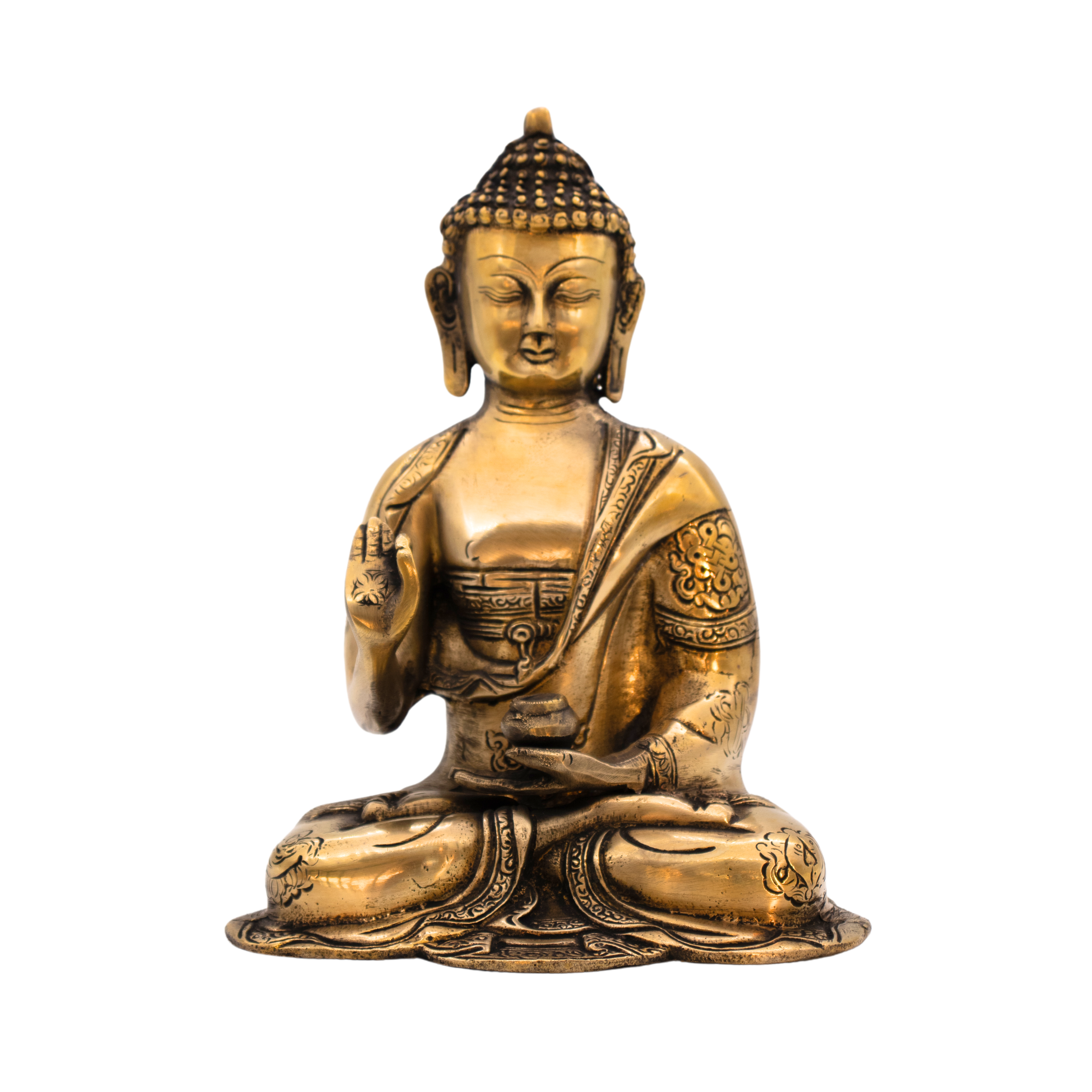 Estátua de Buda em Bronze Índia 24,5 cm