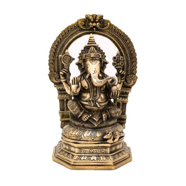 Estátua de Ganesha em Bronze Índia 28 cm