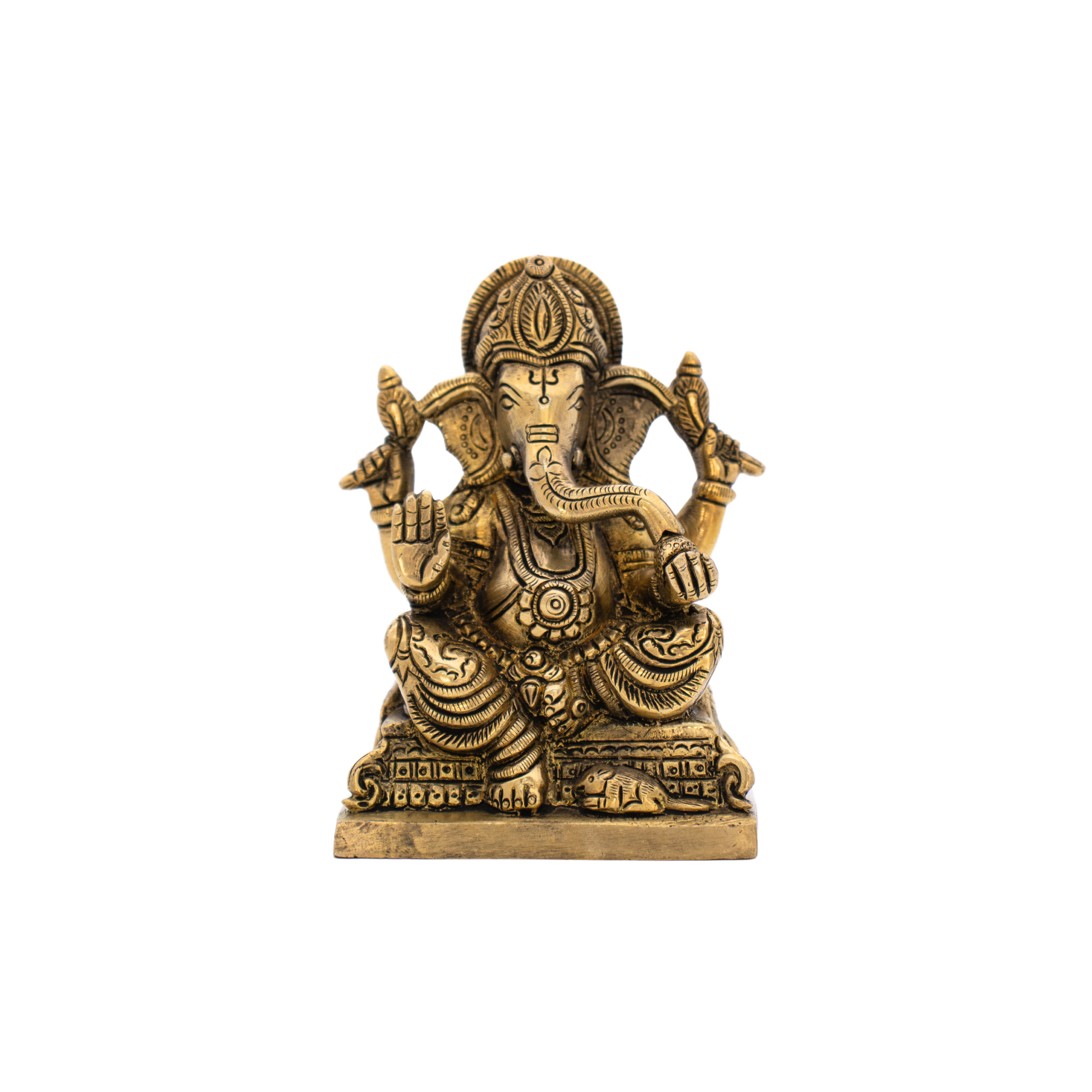 Estátua de Ganesha em Bronze Índia 13 cm