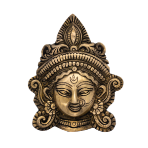 Estátua de Durga Máscara em Bronze Índia 17 cm