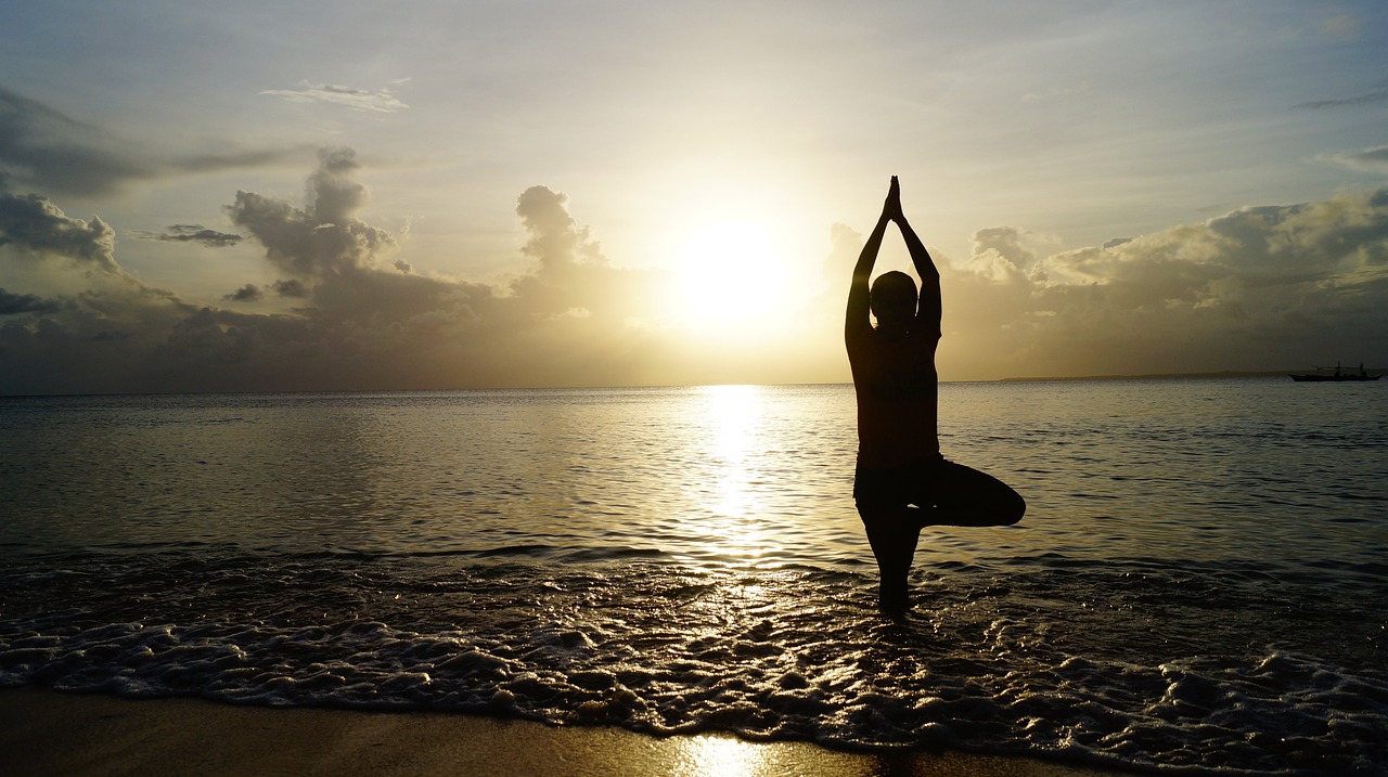 Meditacão na praia