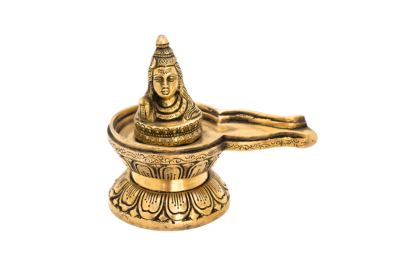 Escultura de Shivalinga em Bronze Índia 13 cm - Imagem 8