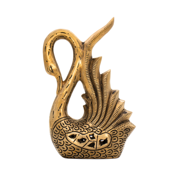 Estátua de Cisnes em Bronze Índia Conjunto 21,5 cm - Imagem 4