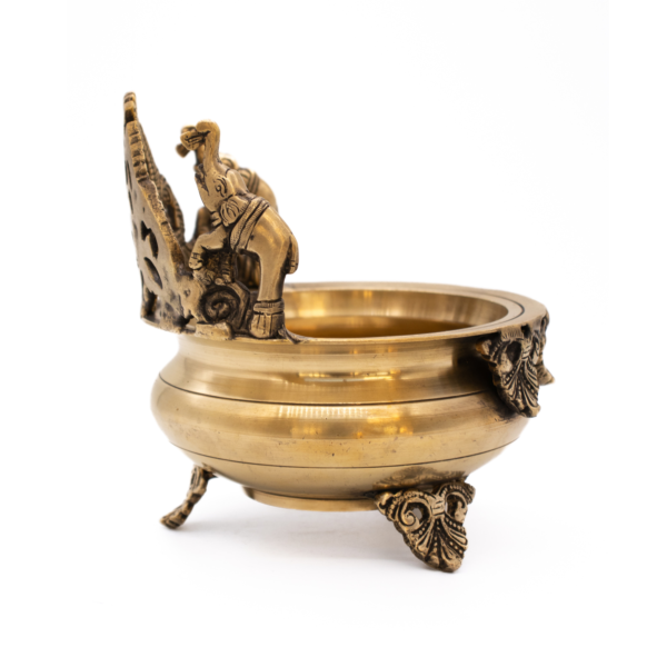 Tigela Decorativa com Elefantes em Bronze Índia Urli 20 cm - Imagem 6