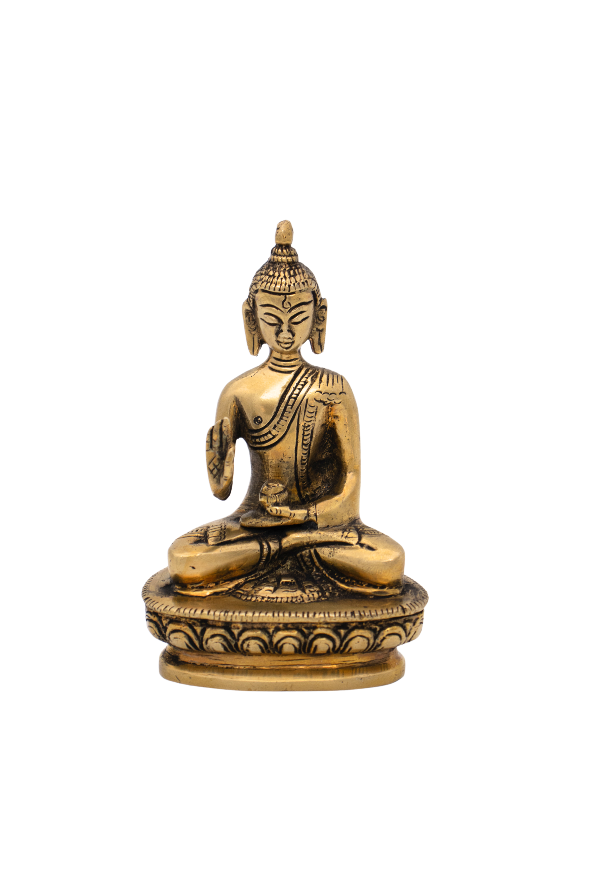 Estátua de Buda em Bronze Índia 12 cm