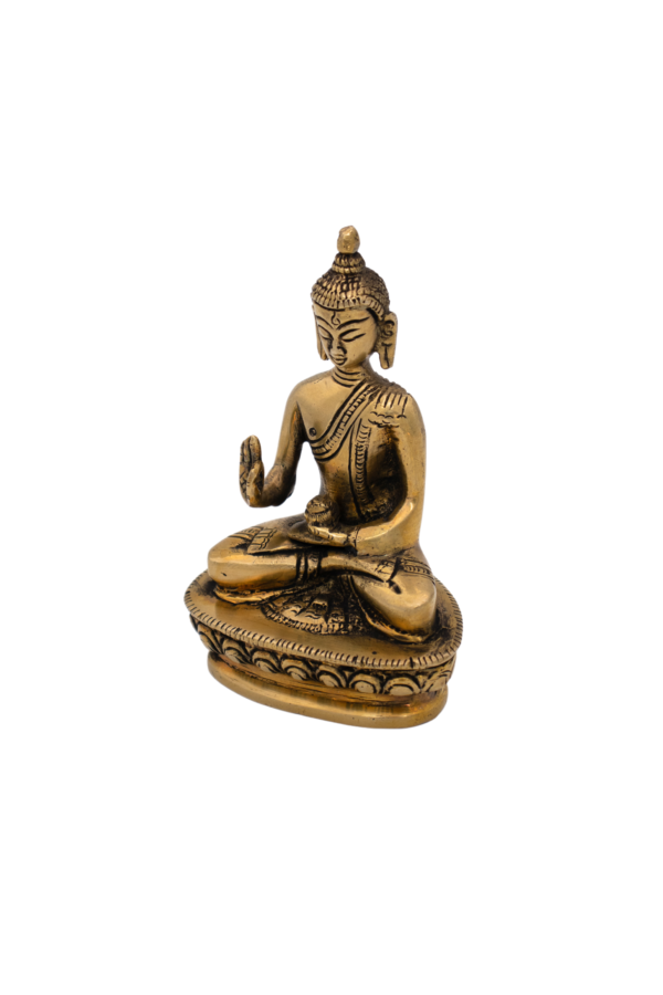 Estátua de Buda em Bronze Índia 12 cm - Imagem 3