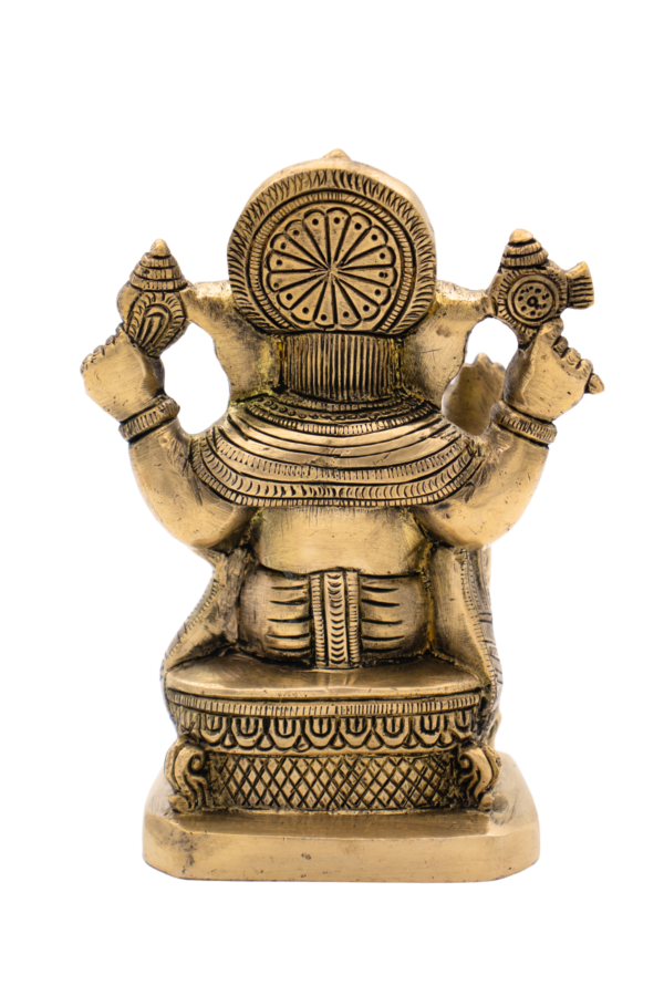 Estátua de Ganesha em Bronze Índia 15 cm - Imagem 3