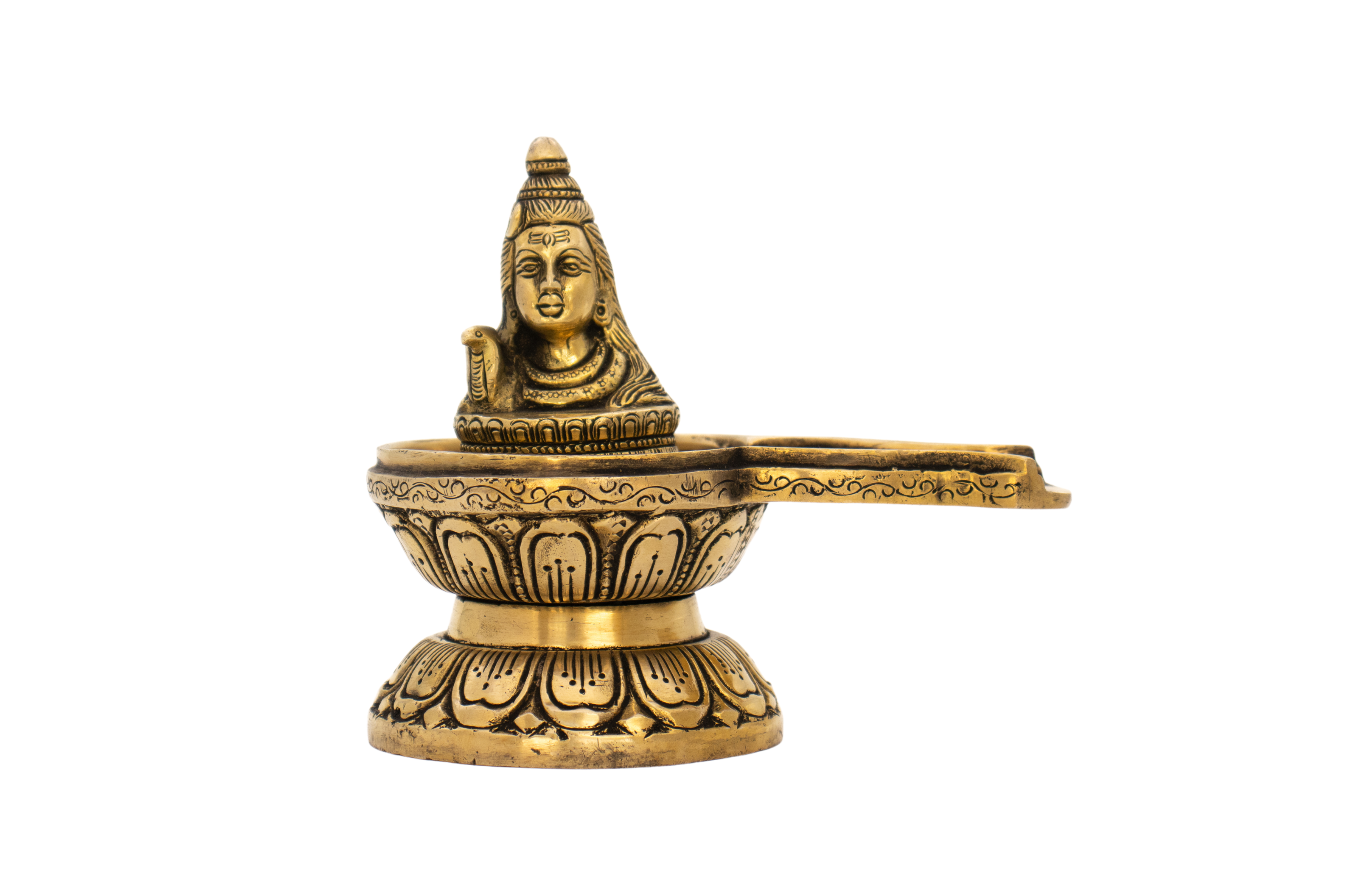 Escultura de Shivalinga em Bronze Índia 13 cm