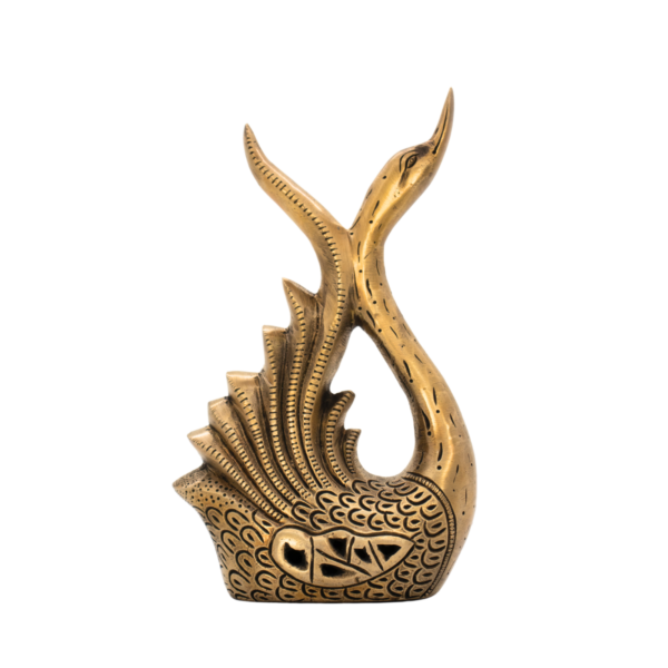Estátua de Cisnes em Bronze Índia Conjunto 21,5 cm - Imagem 3
