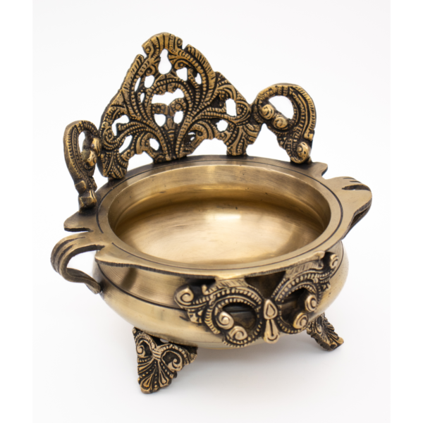 Tigela Decorativa em Bronze Índia Urli  20 cm - Imagem 2