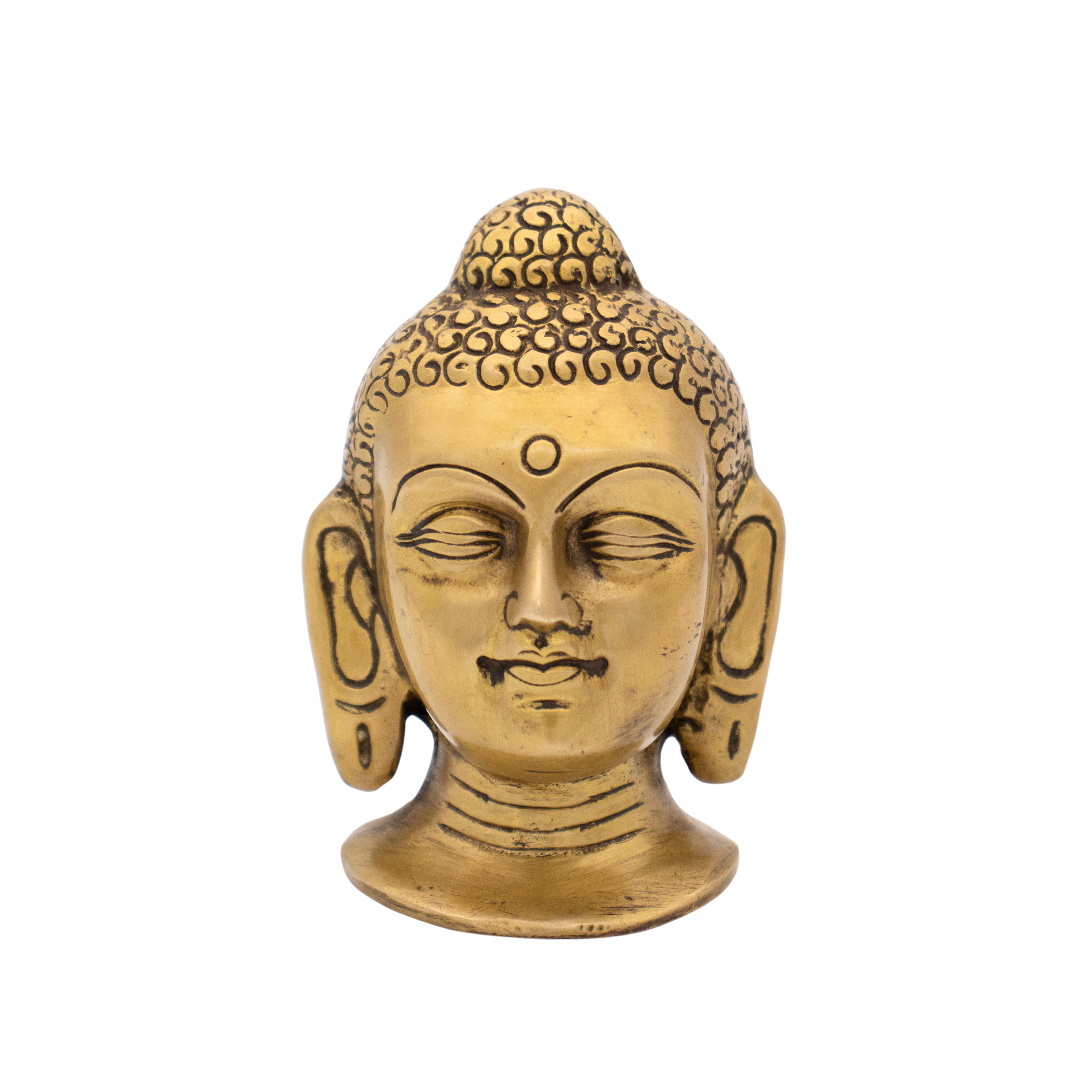 Cabeça de Buda em Bronze Índia 10 cm
