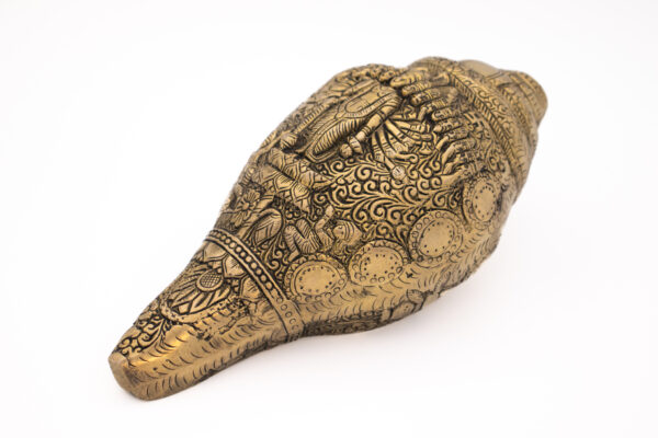 Vishnu Shanka em Bronze Índia 23 cm - Imagem 5