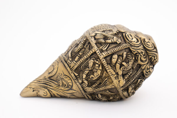 Ganesha Shanka em Bronze Índia 12,8 cm - Imagem 2