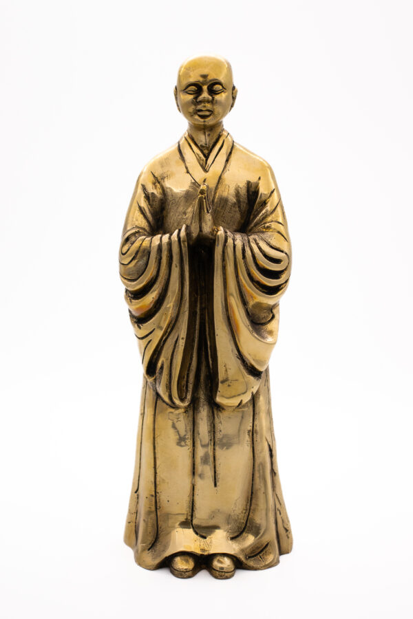 Estátua de Monge em Bronze Índia 30 cm - Imagem 2