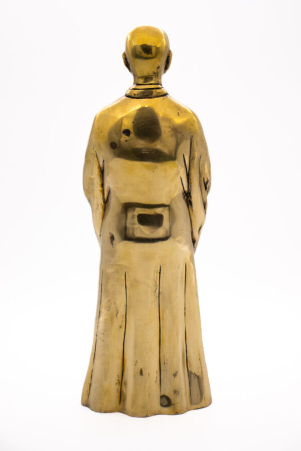 Estátua de Monge em Bronze Índia 30 cm - Imagem 3