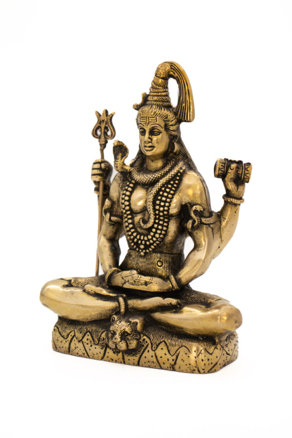 Estátua de Shiva em Bronze Índia 21 cm - Imagem 4