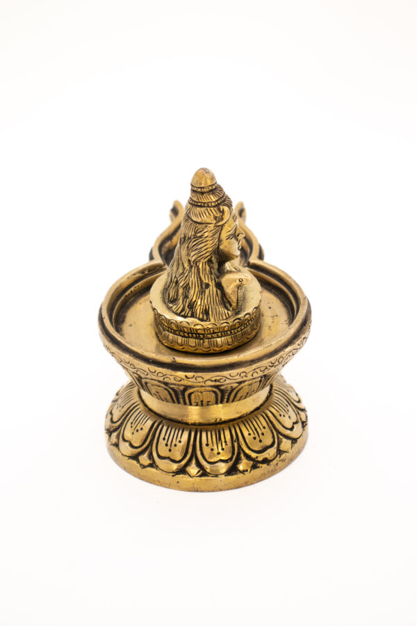 Escultura de Shivalinga em Bronze Índia 13 cm - Imagem 7