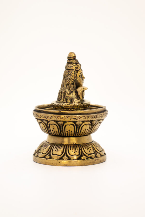 Escultura de Shivalinga em Bronze Índia 13 cm - Imagem 2