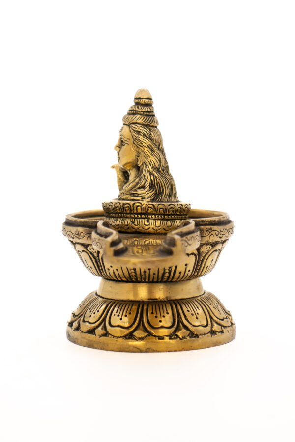 Escultura de Shivalinga em Bronze Índia 13 cm - Imagem 4
