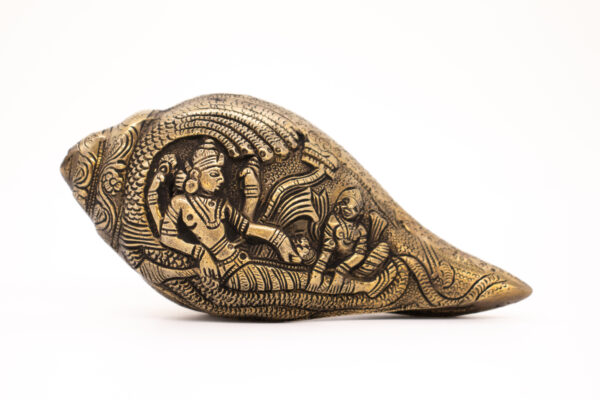 Vishnu Shanka em Bronze Índia 17,5 cm - Imagem 2