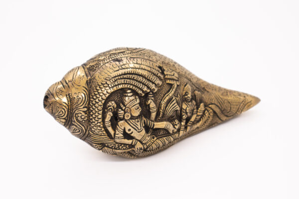 Vishnu Shanka em Bronze Índia 17,5 cm - Imagem 3
