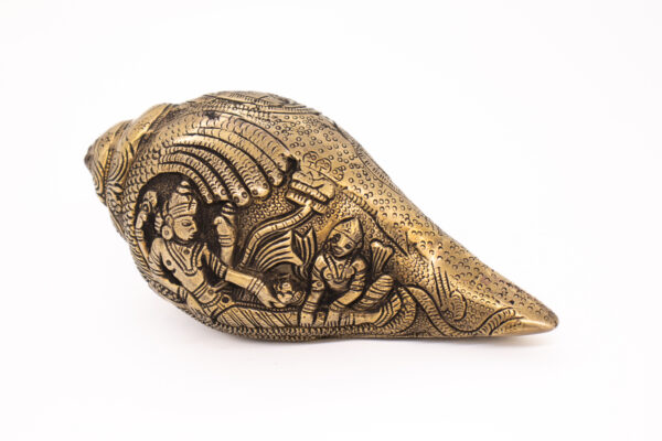 Vishnu Shanka em Bronze Índia 17,5 cm - Imagem 4