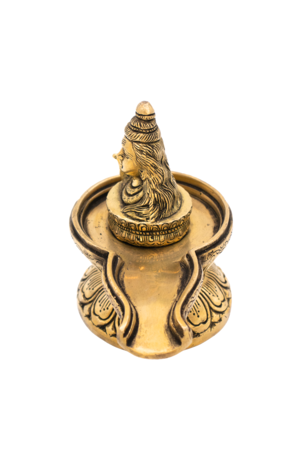 Escultura de Shivalinga em Bronze Índia 13 cm - Imagem 5