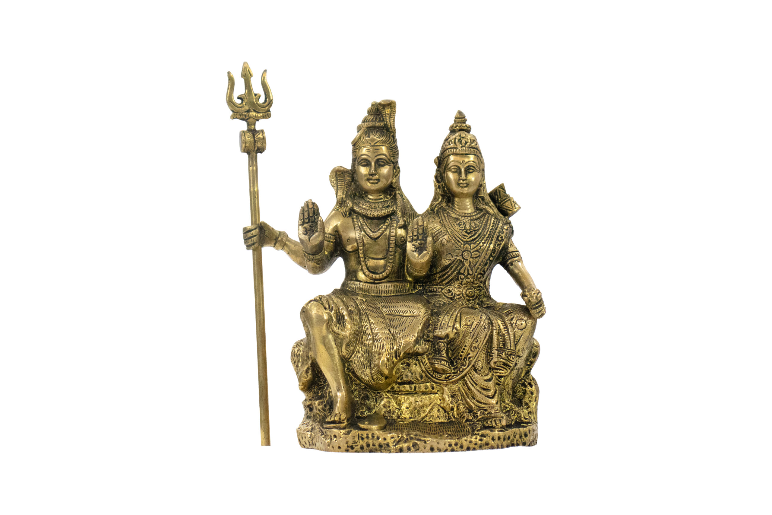 Shiva e Parvati em Bronze 21 cm