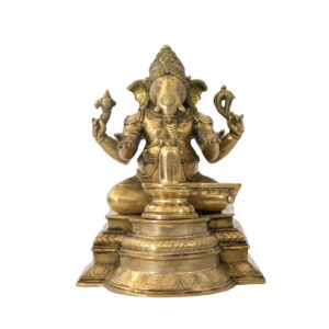 Ganesha em Bronze com Shivalinga 37 cm