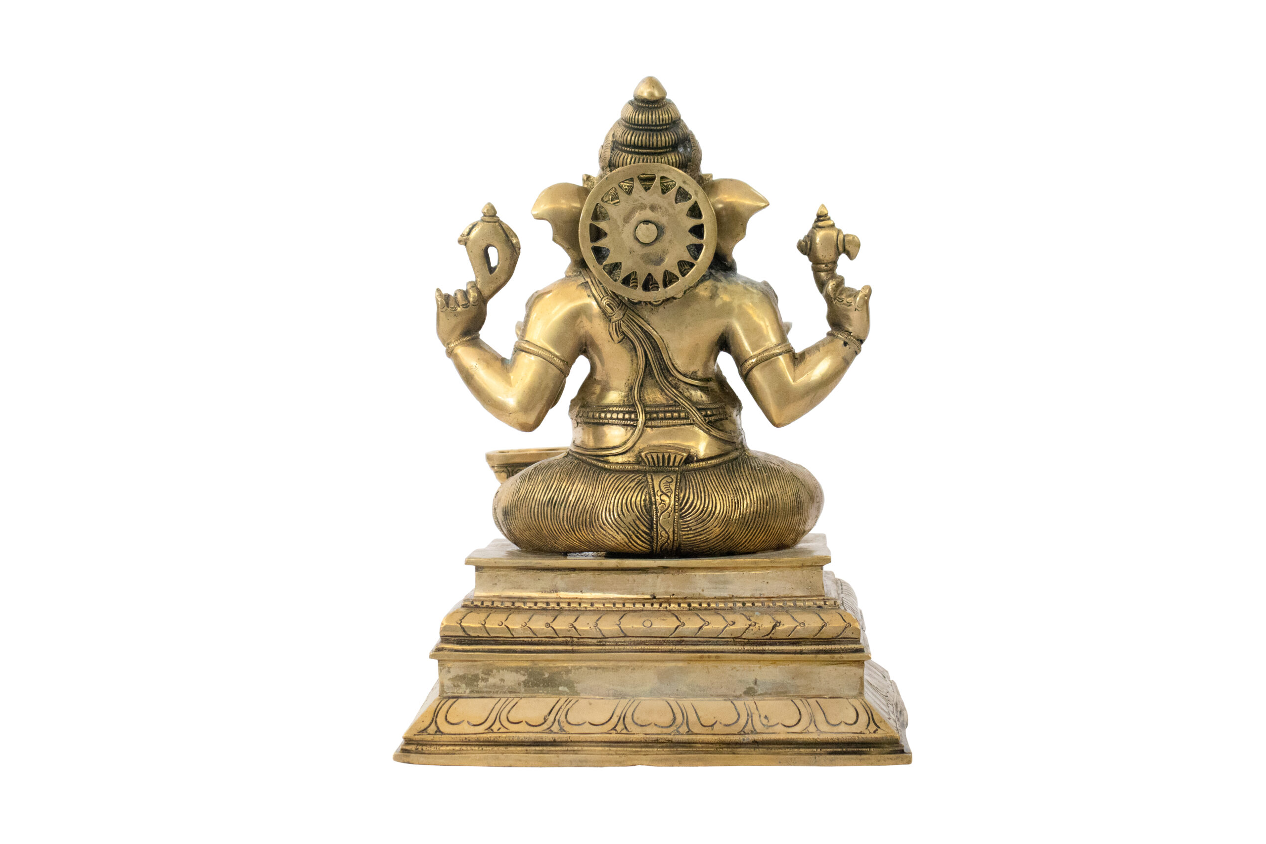 Ganesha em Bronze com Shivalinga 37 cm - Imagem 4