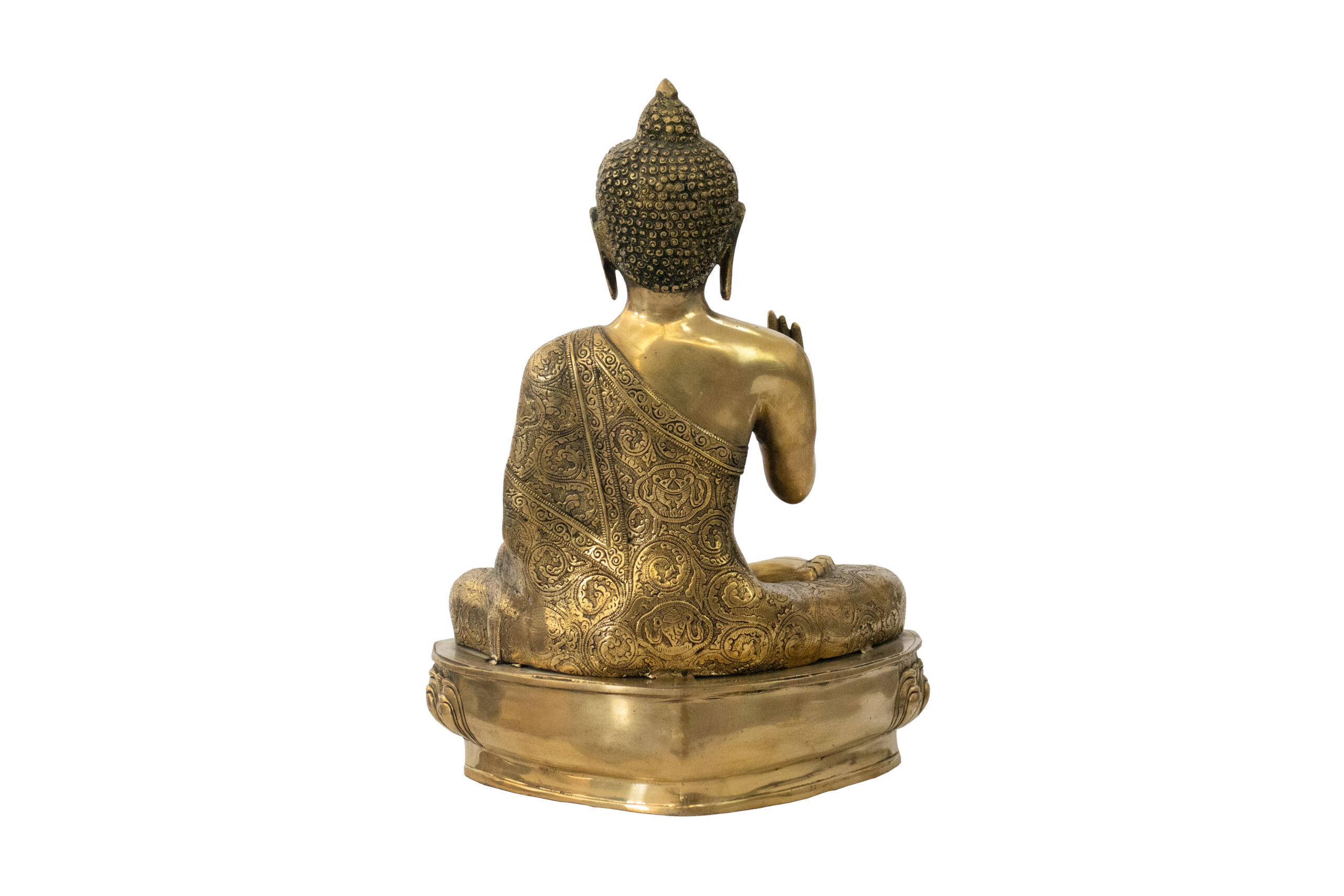 Buda Sentado sobre Plataforma em Bronze 51 cm - Imagem 4