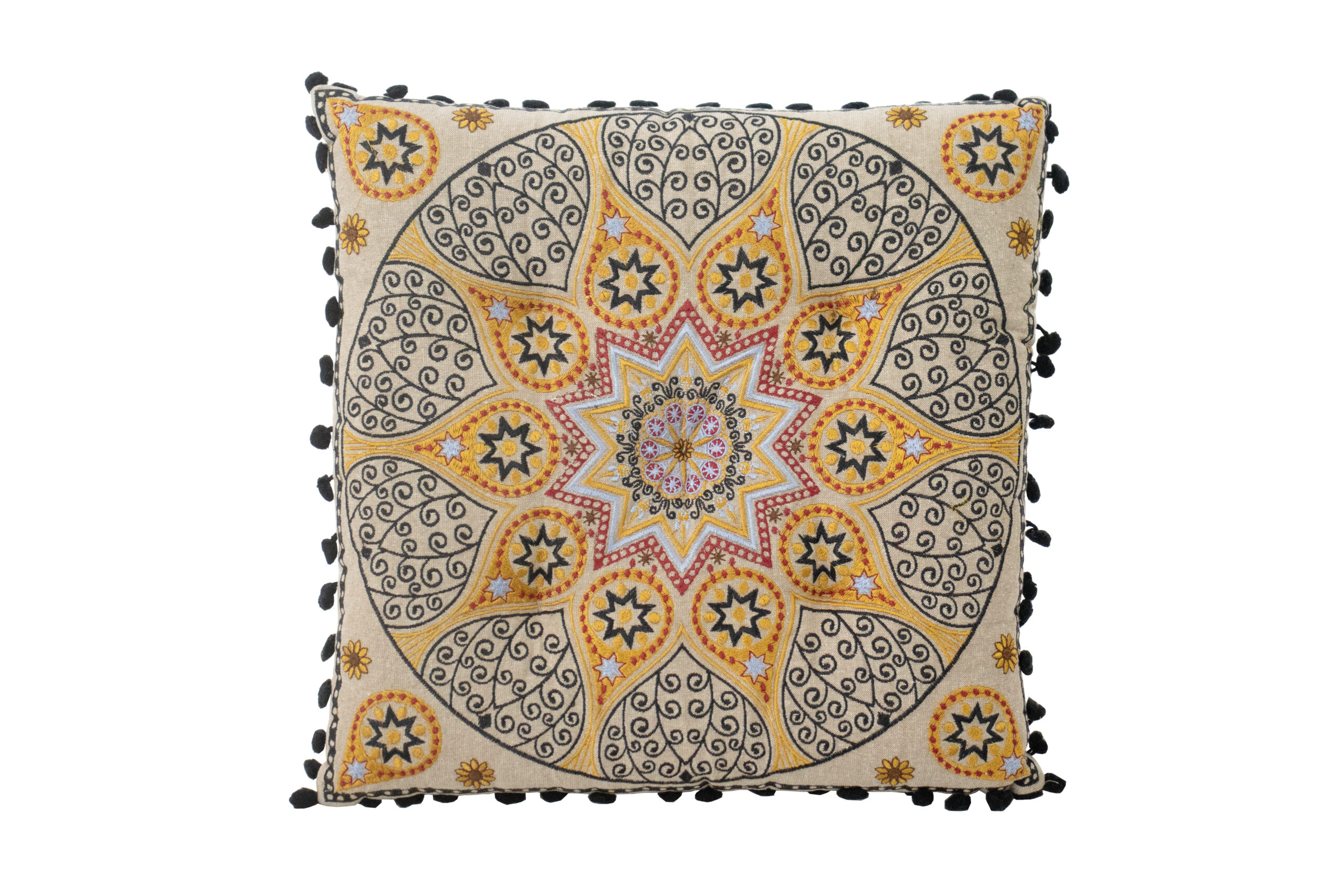 Almofada Amarelo e Preto 38 cm