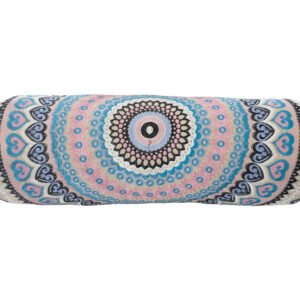 Almofada Bolster Azul e Rosa 60 cm