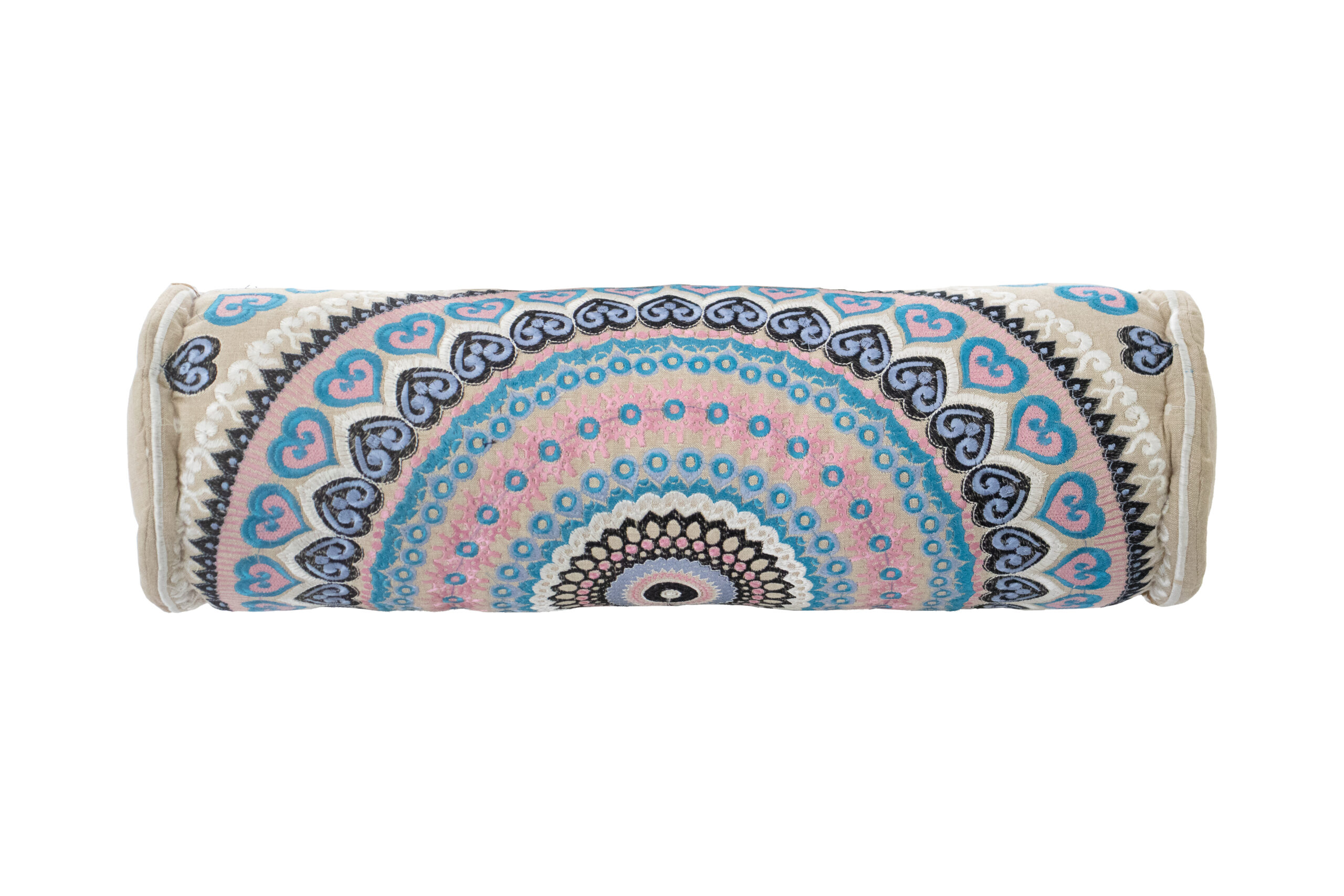 Almofada Bolster Azul e Rosa 60 cm - Imagem 2
