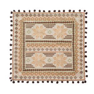 Capa de Almofada Marrom e Bege 41 cm