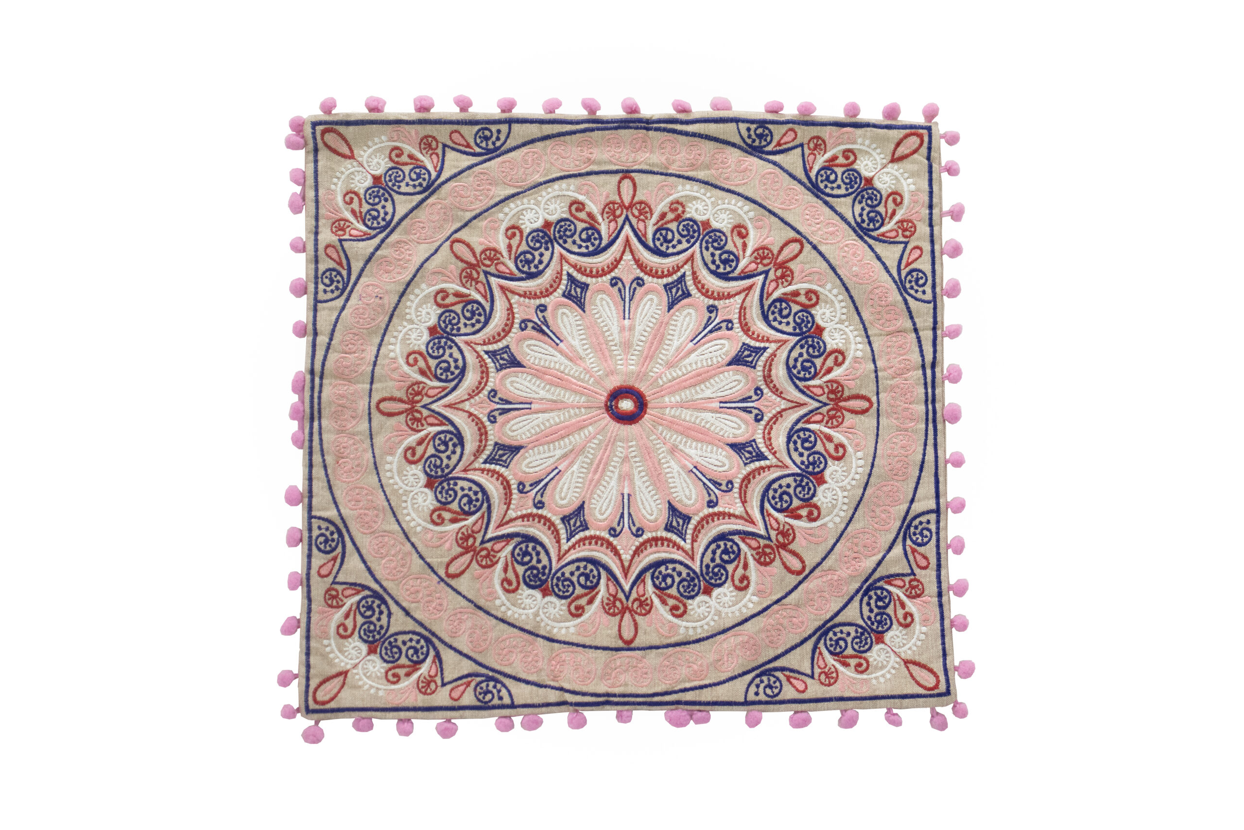 Capa de Almofada Rosa e Azul 41 cm
