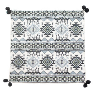 Capa de Almofada Preta e Branca 41 cm