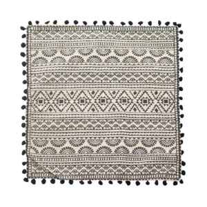 Capa de Almofada Preta com padrões Geométricos 41 cm