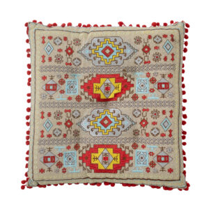 Almofada Vermelho, Amarelo e Azul 38 cm